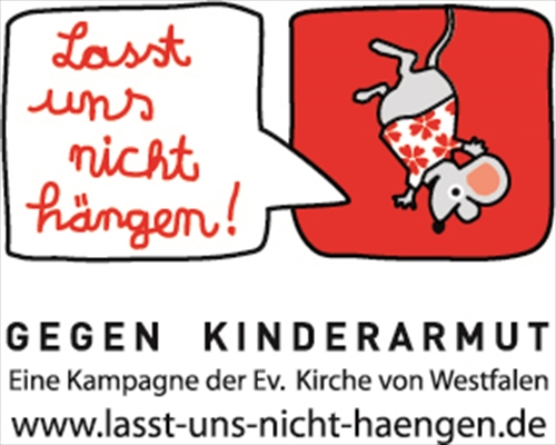 Mit der Ausgabe von Gutscheinen für Schulbedarf engagiert sich die Ev. Kirchengemeinde Attendorn im Rahmen der Aktion "Lasst uns nicht hängen!" gegen Kinderarmut (Grafik: EKvW)