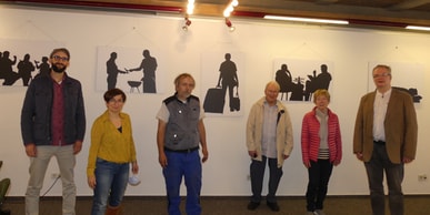 Schattenbilder und Hilfe für Wohnungslose