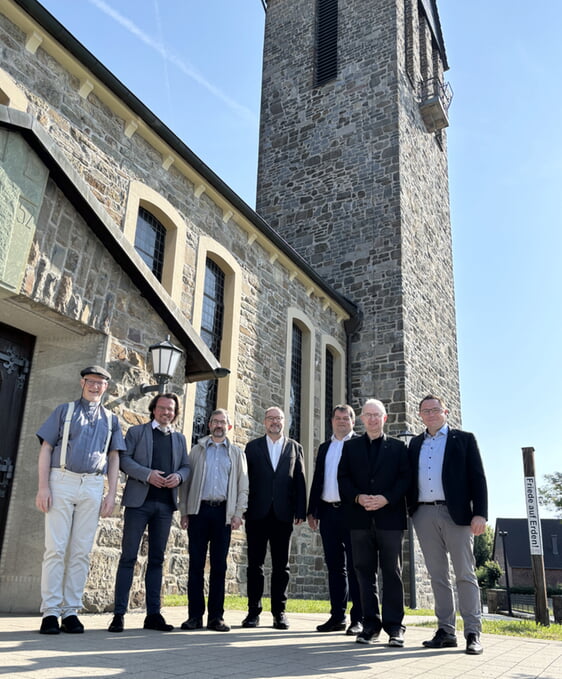 Trafen sich wieder zum vertrauensvollen und konstruktiven Austausch (v.l.n.r): Patrick Schnell, Dr. Björn Corzilius, Claus Optenhövel, Dr. Christof Grote, Markus Hablowetz, Andreas Schulte, und Marco Voge (Foto: EKKLP)