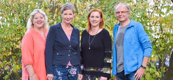 Das Beratungsteam der Suchtberatungsstelle Lüdenscheid: Sonja Middendorf, Andrea Bäcker, Monika Triffo und Peter Nehrenheim (v.l.n.r)
