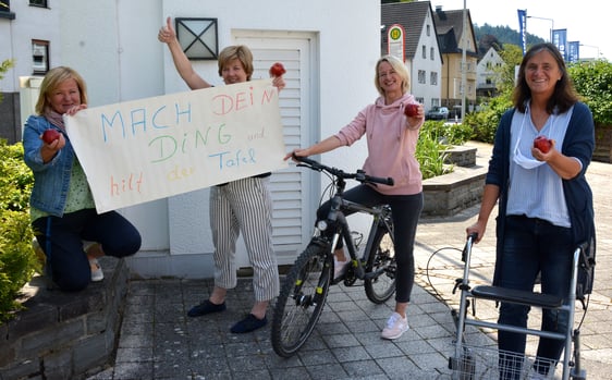 Anne Jahn, Susanne Volmer, Silke Vieregge und Heike Schaefer haben die Aktion „Mach dein Ding! Und hilf der Tafel.“ entwickelt. Foto: Wolfgang Teipel/dw
