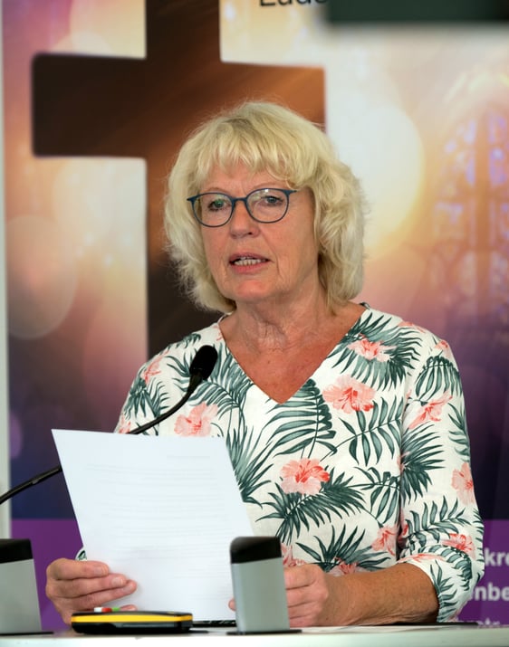 Regina Bahlo, Mitglied des Kreissynodalvorstands versicherte: „Wir werden aktiv sein und uns der Aufgabe stellen.“ (Foto: EKKLP / Büdenbender)