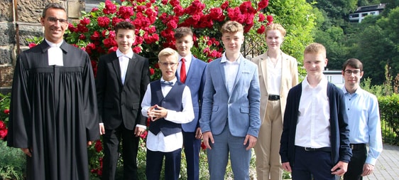 Die Sonntagsgruppe mit Lian Hendrich, Oskar Koch, Erik Plöger, Julius Pohl, Dominik Schütz und Alma Vriesen. (Foto: Jakob Salzmann)