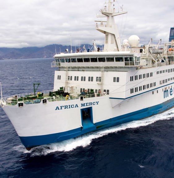 Die "Africa Mercy" ist das größte zivile Hospitalschiff der Welt. (Foto: Mercy Ships)