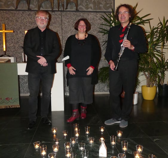 Reinhard Derdak (v.l.), Christine Schaumann und Burkhard Waimann versetzten ihre Hörer in Begeisterung. (Foto: Ingrid Weiland)