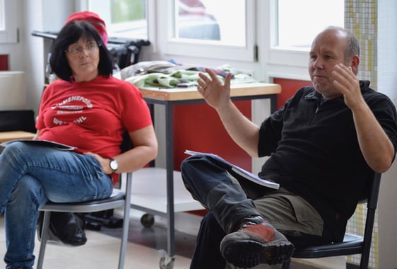 Marion Jeßegus und Förster Bossong. (Foto: Iris Kannenberg)