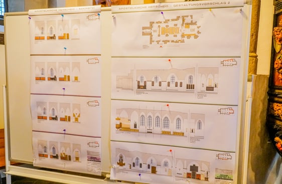Die Pläne für die Erneuerung der Apostelkirche sind fertig, ihre Umsetzung muss jedoch verschoben werden. (Foto: Max Gerhard)