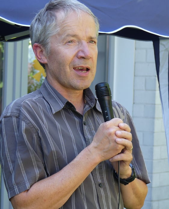 Pfarrer Thomas Wienand (Ev. Kirchengemeinde Oberbrügge) hielt die Andacht. (Foto: Ingrid Weiland)
