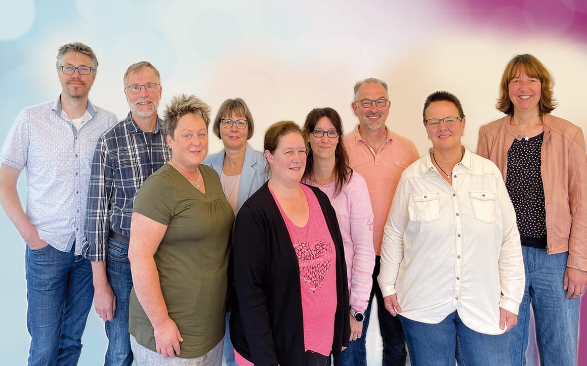 Das Team der MAV (v.l.n.r): Dirk Kensche, Henning Dicke, Gunda Seckelmann, Silke Ossenberg, Kathrin Hunold, Jasmin Jung, Dieter Löbel, Britta Däumer und Sandra Reppin (Foto: EKKLP)